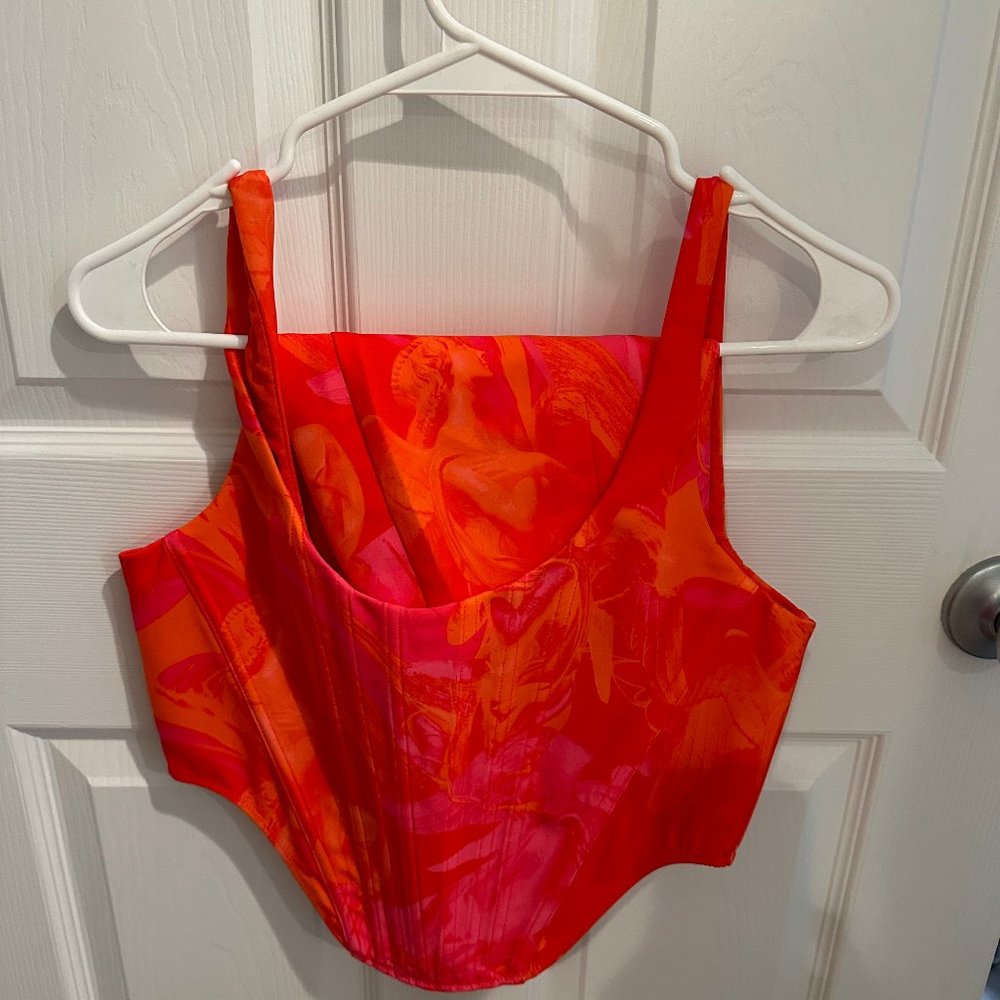 WhiteFox Boutique Two Piece Corset Top/Skirt Set - Never Worn